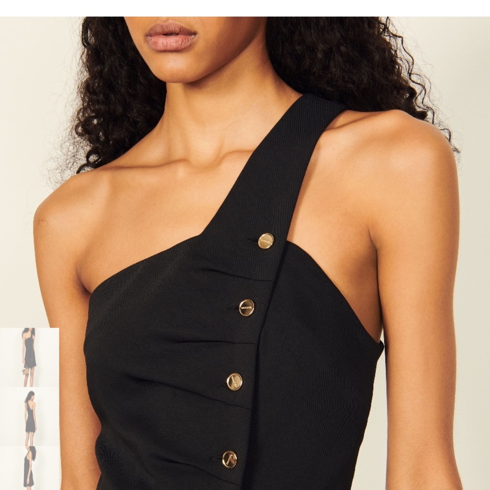 Sandro One-Shoulder Dress